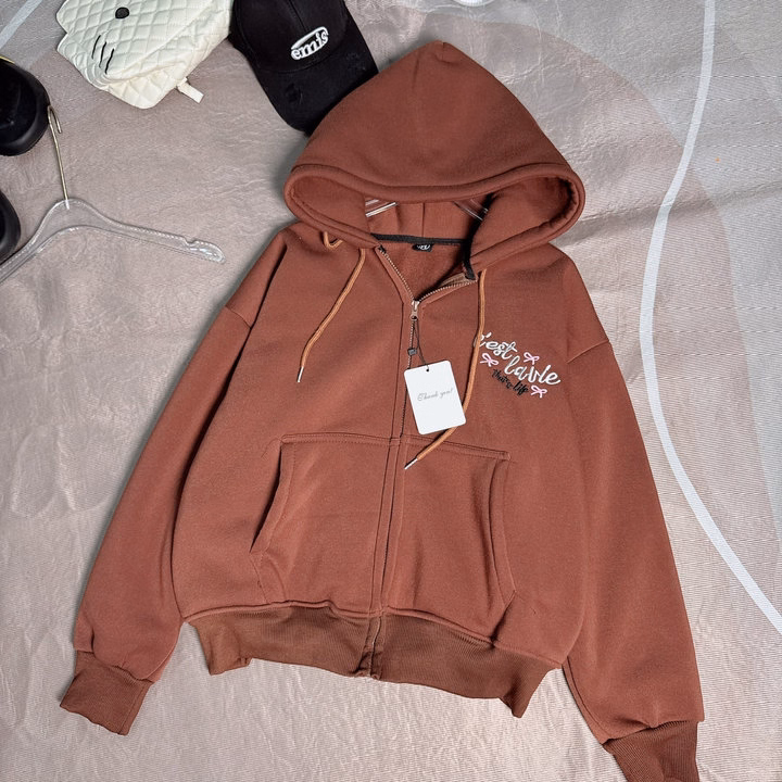 Áo Khoác Nỉ Xk Form To Dày Dặn Thêu Cestlavie Chất Nỉ Dày Mịn Nón To - Htm Fashion - Ảnh 5