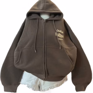 Áo Khoác Nỉ Form Rộng Nữ In Chữ Marroon Mũ 2 Lớp, Có Túi Trong Tp80 - Golden Dream