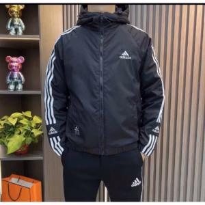 Áo Khoác Dù Nam Thêu Adida Có Nón Thiết Kế Khóa Kéo - Htm Fashion