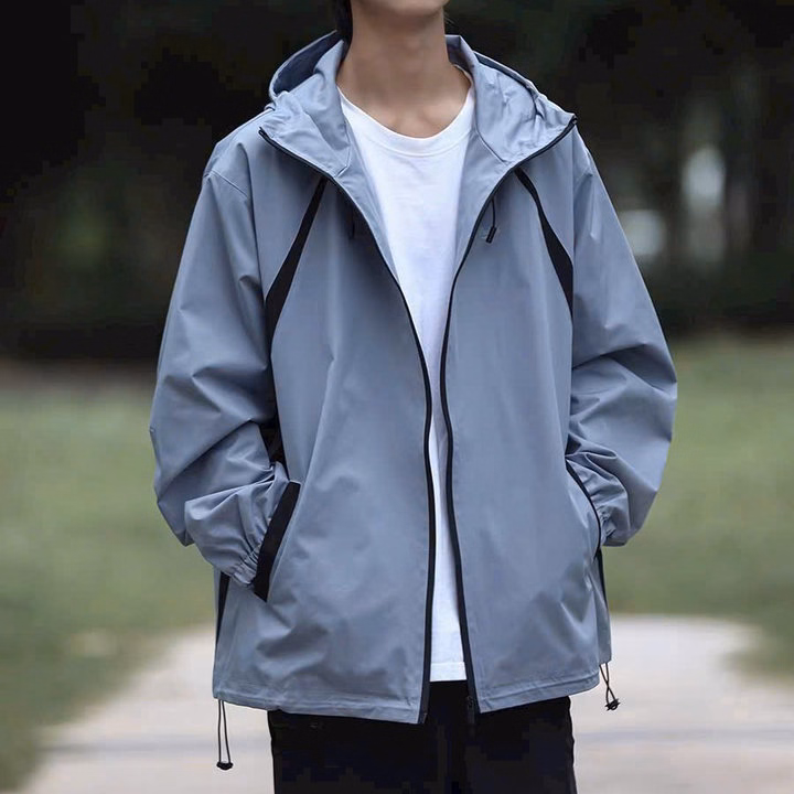 Áo Khoác Gió 2 Lớp From Rộng Chất Liệu Tráng Bạc Chống Nước Cho Cả Nam Và Nữ Thời Trang-Chipxinxk - Ảnh 5