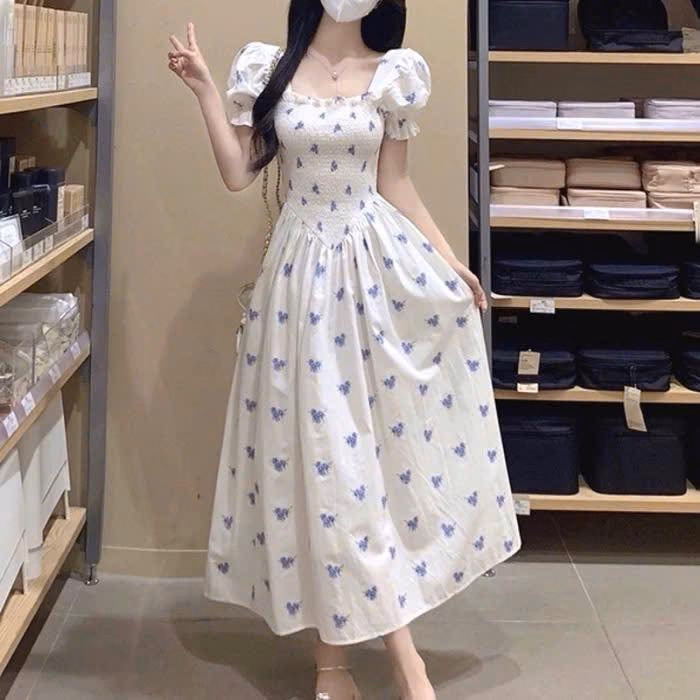 Đầm Maxi Hoa Nhún Tay Búp Tb75Og - Ảnh 2