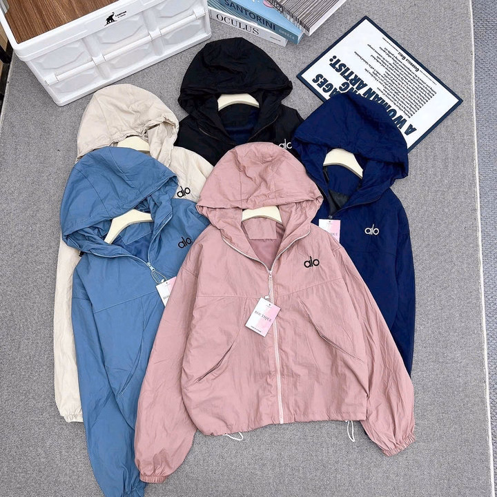 Áo Khoác Gió Nhăn Thêu Chữ Alo Trước Ngực Có Dây Rút Điều Chỉnh -Chipxinhxk - Ảnh 3