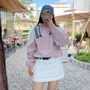 Áo Gió Kaki 2 Lớp Phối Màu Vai Siêu Thời Trang Cho Bạn Gái-Chipxinhxk