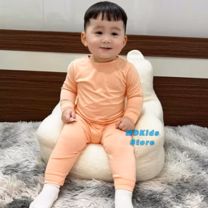 Bộ Quần Áo Thun Lạnh Tay Dài - Quần Dài Combo 5 : Rêu , Tím , Tôm