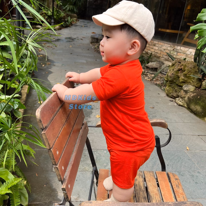 Bộ Quần Áo Thun Lạnh Tay Ngắn - Quần Ngắn Combo 5 : Hồng , Ngói , Tím - Ảnh 3