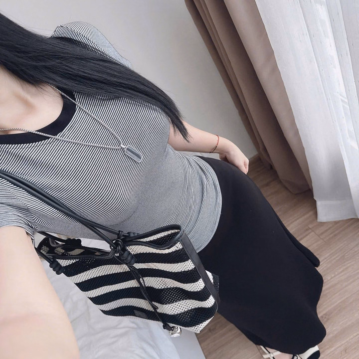 Set Áo Thun Tăm Lạnh Phối Chân Váy Dáng Dài Bt90Jq - Ảnh 6