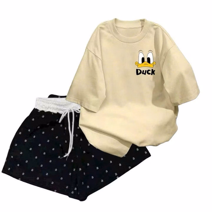 "Bộ Quần Ống Suông Dài Mix Áo Phông Rộng Hình Vịt - Phong Cách Thời Trang Trẻ Trung Vịt - Ảnh 15