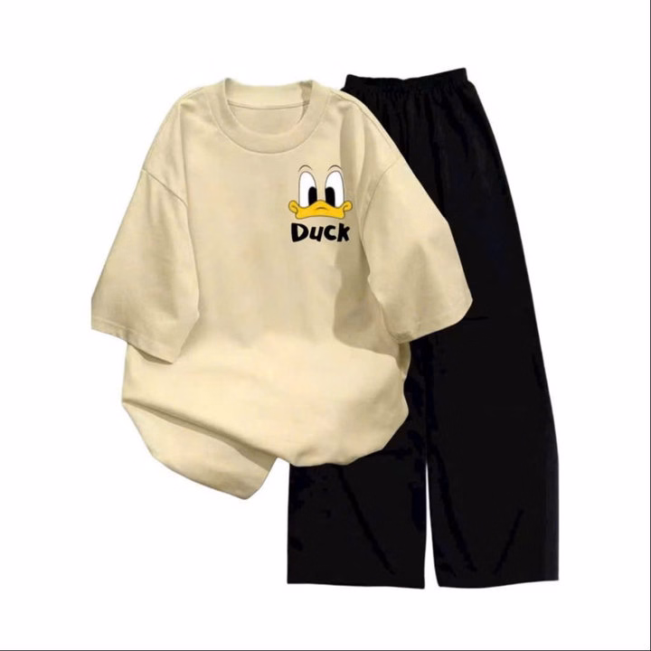 "Bộ Quần Ống Suông Dài Mix Áo Phông Rộng Hình Vịt - Phong Cách Thời Trang Trẻ Trung Vịt - Ảnh 20