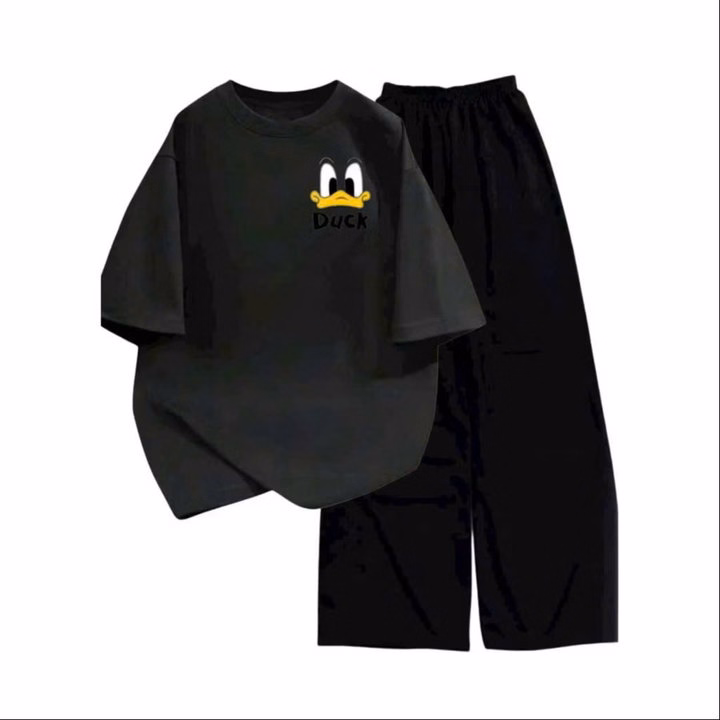 "Bộ Quần Ống Suông Dài Mix Áo Phông Rộng Hình Vịt - Phong Cách Thời Trang Trẻ Trung Vịt - Ảnh 19