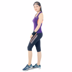 Bộ Tập Thể Thao Nữ Quần Lửng Áo 3 Lỗ Phối Màu Dl1202 Màu Tím - Ansa Sport