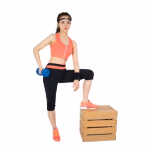 Bộ Tập Thể Thao Nữ Quần Lửng Áo Croptop Khóa Kéo Dl1401 Màu Hồng - Ansa Sport