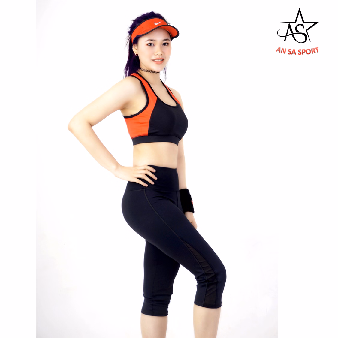 Quần Lửng Thể Thao Nữ An Sa Phối Lưới Chữ V - Ansa Sport - Ảnh 2