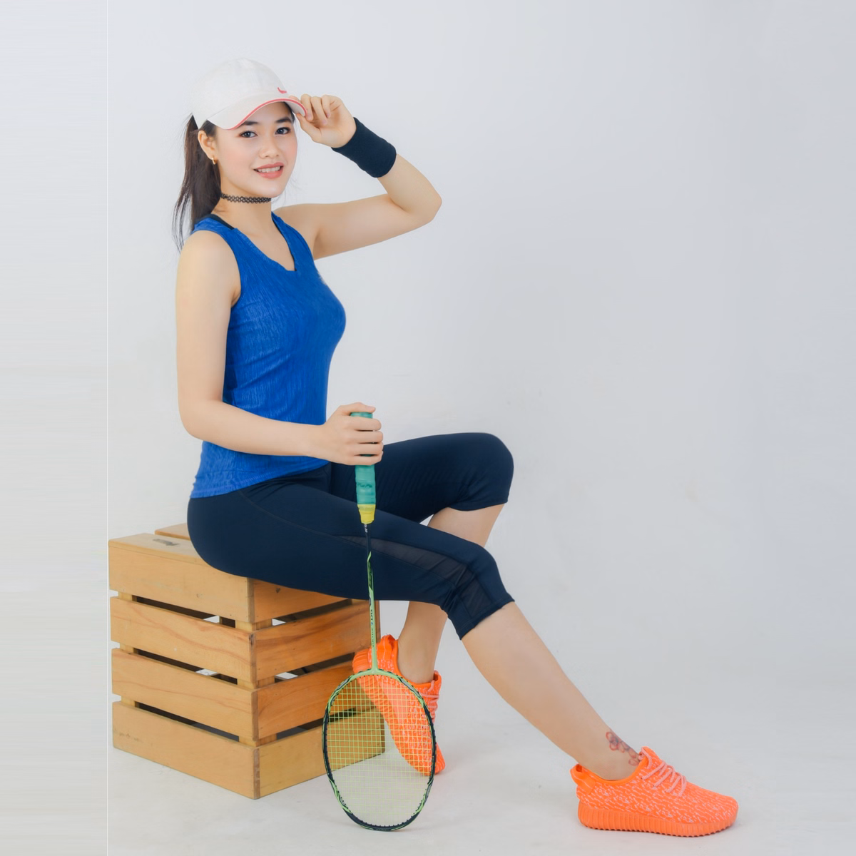 Quần Lửng Thể Thao Nữ An Sa Phối Lưới Chữ V - Ansa Sport - Ảnh 3