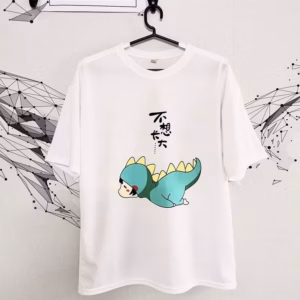 Áo Thun Cotton Unisex Siêu Hot Tay Lỡ Dáng Rộng Khủng Long Mini - Lt Fashion