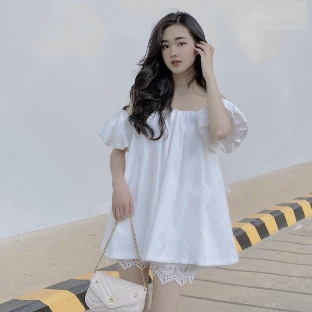 Áo Kiểu Voan Trễ Vai Bánh Bèo - Lê Phương Boutique