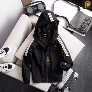 Áo Khoác Gió Nam 2 Lớp Phối Sọc Chống Nước, Chống Tia Uv Cao Cấp - Chipxinhxk