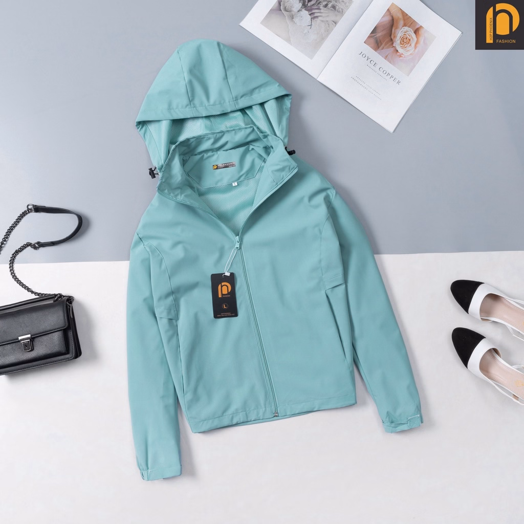 Áo Khoác Gió Nữ Fa Cao Cấp 2 Lớp, Áo Khoác Gió Vải Tráng Bạc Chống Nước - Chipxinhxk - Ảnh 7