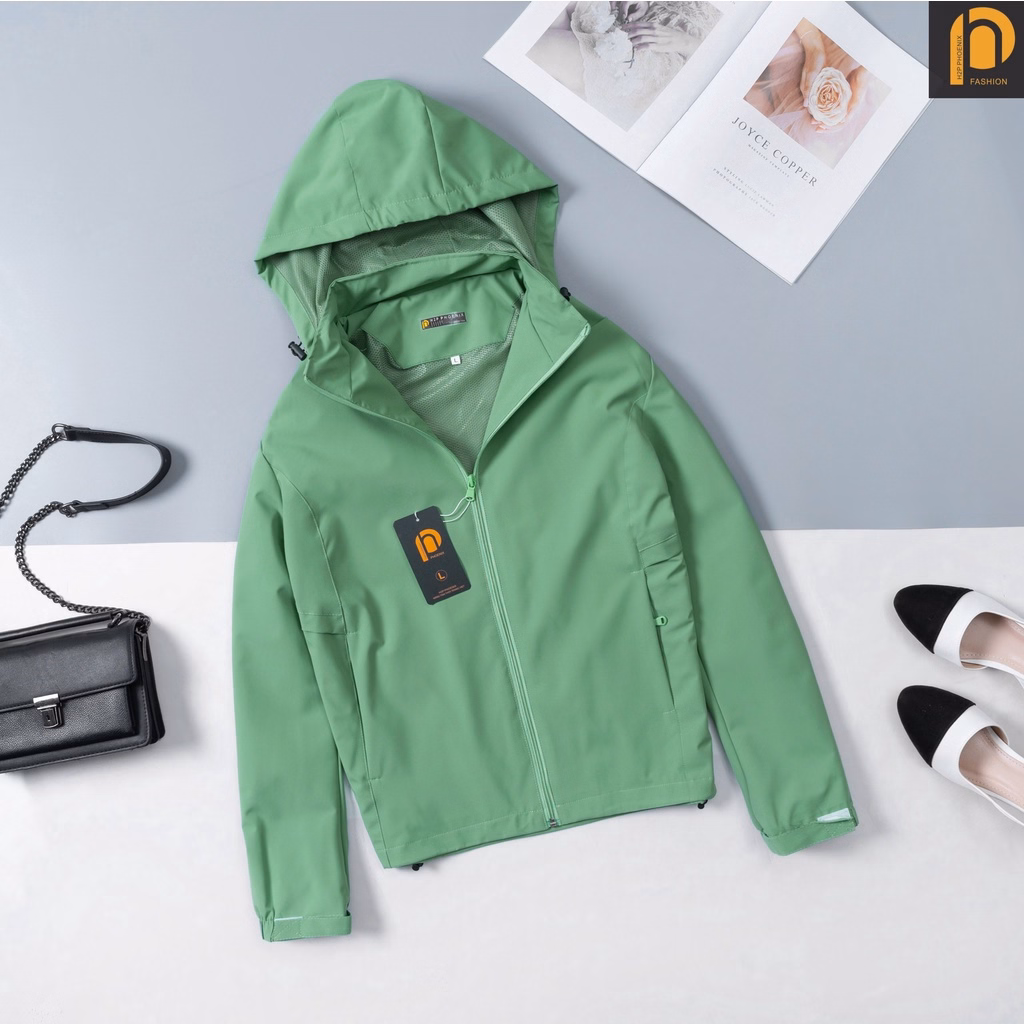 Áo Khoác Gió Nữ Fa Cao Cấp 2 Lớp, Áo Khoác Gió Vải Tráng Bạc Chống Nước - Chipxinhxk - Ảnh 6