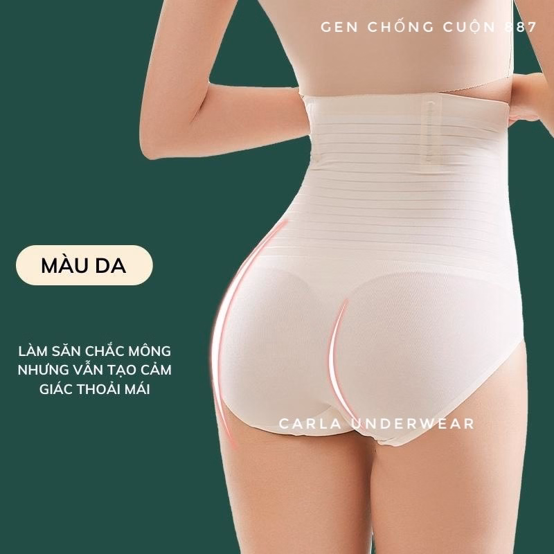 Quần Gen Su Nước Cạp Cao Có Thanh Chống Cuộn Định Hình Bụng - Chipxinhxk - Ảnh 2