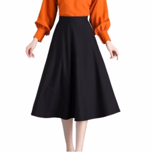 Chân Váy Xòe Dáng Dài,Không Túi Váy Midi Công Sở Cao Cấp - Chipxinhxk