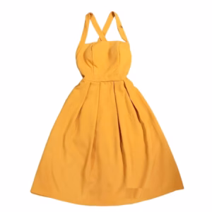 Đầm Maxi Vàng Đan Lưng Cao Cấp - Vanass