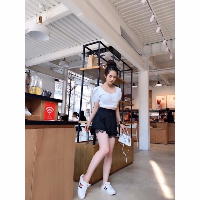 Quần Váy Phối Ren Thời Trang - Chipxinhxk - Ảnh 4