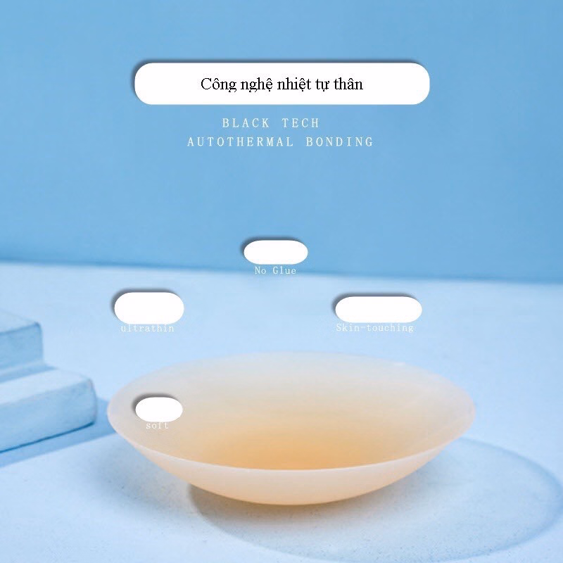 Miếng Ngực Silicon Nhiệt Tự Thân Dán Ti Siêu Dính - Vanass - Ảnh 3