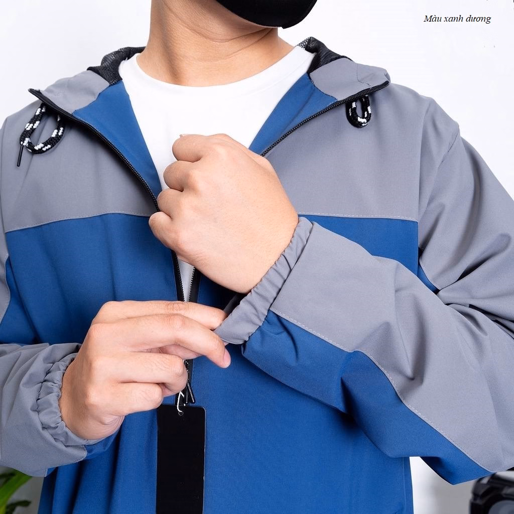 Áo Khoác Gió Nam Phối Màu Chất Vải Chống Nước Cao Cấp - Chipxinhxk - Ảnh 6
