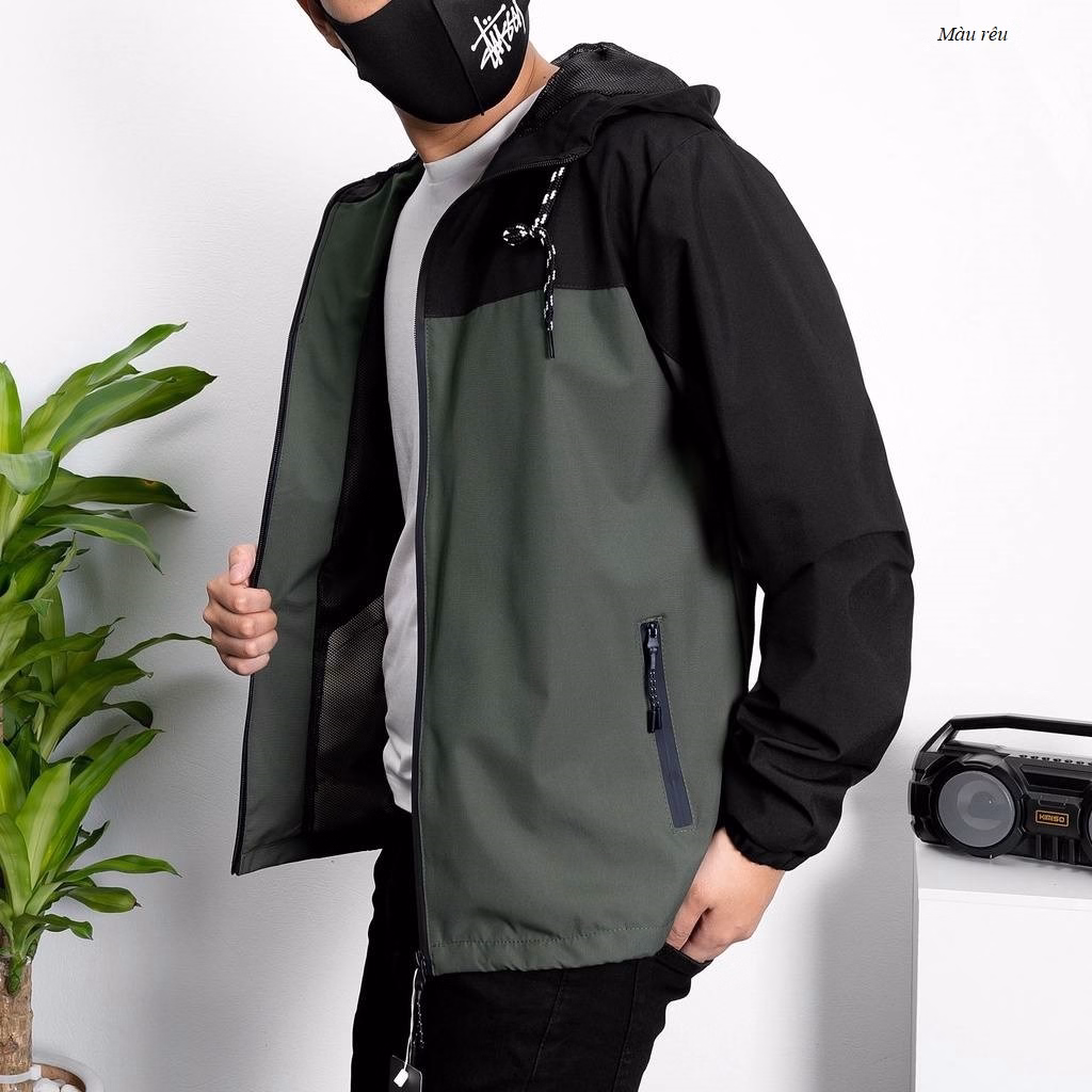 Áo Khoác Gió Nam Phối Màu Chất Vải Chống Nước Cao Cấp - Chipxinhxk - Ảnh 5