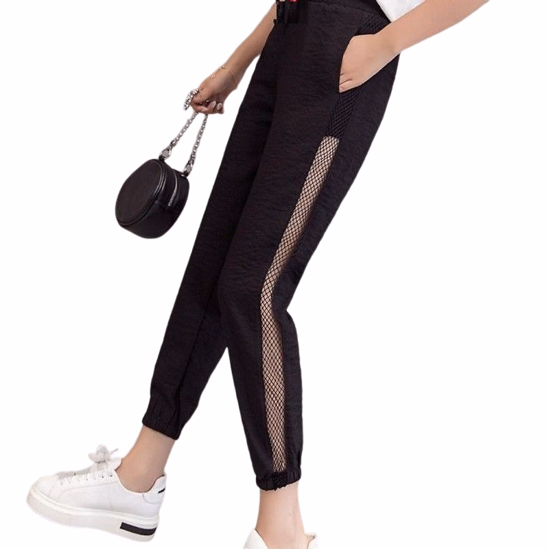 Quần Jogger Lưới Sườn Chất Đũi Cá Tính - Chipxinhxk - Ảnh 2