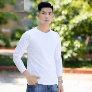 Áo Nam Dài Tay Cổ Tròn Chất Cotton Nỉ Co Giãn 4 Chiều - Chipxinhxk