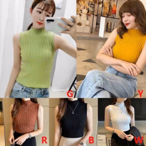 Áo Gân Sát Nách Cổ Lọ - Lê Phương Boutique