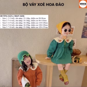 [Giảm 50%] Bộ Váy Xòe Hoa Đào - Mikis