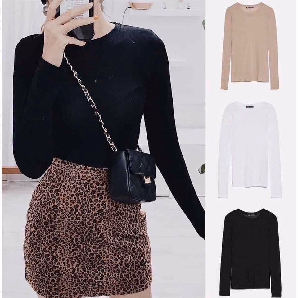 Áo Dài Tay Cổ Tròn Chất Zip, Tay Xỏ Ngón Cá Tính - Chipxinhxk