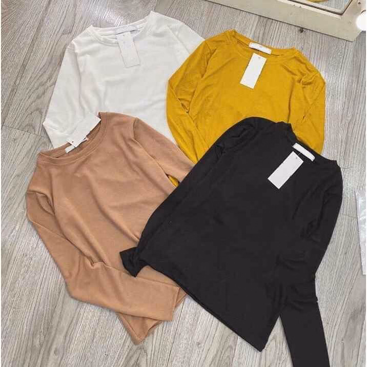 Áo Dài Tay Cổ Tròn Chất Zip, Tay Xỏ Ngón Cá Tính - Chipxinhxk - Ảnh 4