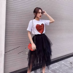 Chân Váy Ren Lưới Nhiều Lớp Tua Nhọn Cá Tính - Chipxinhxk