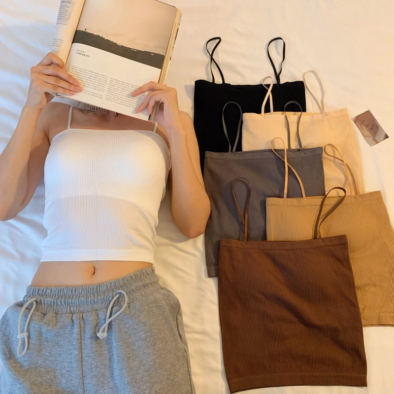 Áo Hai Dây Gân Tăm Dáng Dài - Diepchi Fashion - Ảnh 2