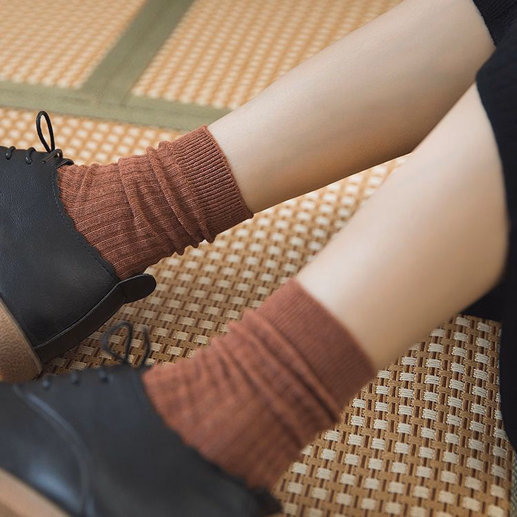 Combo 5 Đôi Tất Cao Cổ Thiết Kế Xếp Ly Mềm Mịn (Giao Màu Ngẫu Nhiên) - Diepchi Fashion - Ảnh 5