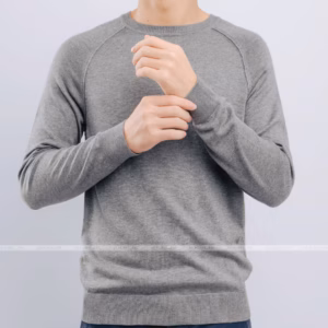 Áo Len Cổ Tròn Viền Nổi Dài Tay Alend037 - Aligro