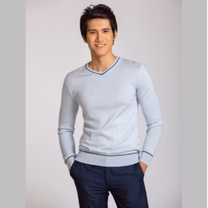 Áo Len Lông Cừu Cổ Tim Alend043 - Aligro