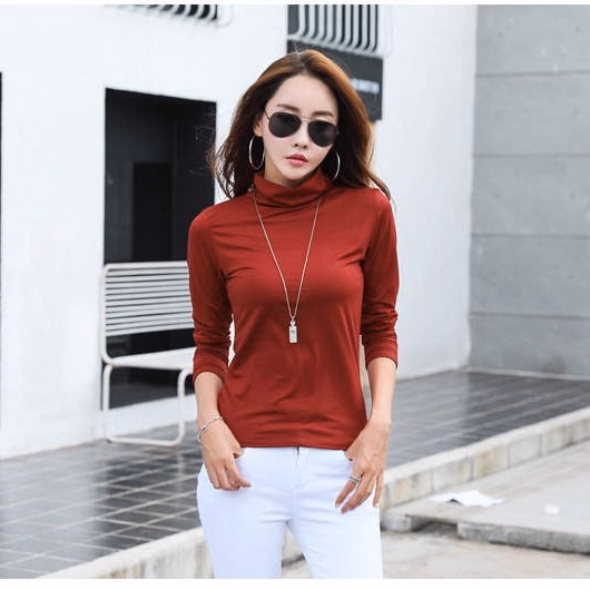 Combo 3 Áo Giữ Nhiệt Nữcổ Cao 3Cm Lót Nỉ - Vanass - Ảnh 8