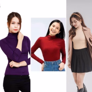 Combo 3 Áo Giữ Nhiệt Nữcổ Cao 3Cm Lót Nỉ - Vanass