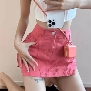 Chân Váy Kaki Xẻ Có Quần Trong - Lê Phương Boutique