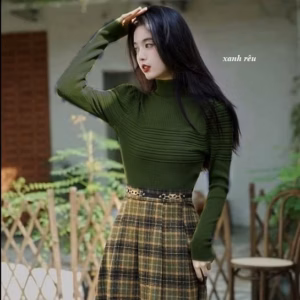 Áo Len Dài Tay Dáng Bồng Gân Nổi Thời Trang - Chipxinhxk