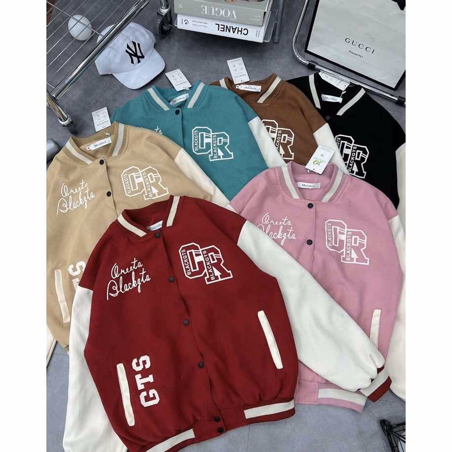 Áo Khoác Bomber Cr Chất Nhung 2 Lớp Cao Cấp - Diepchi Fashion