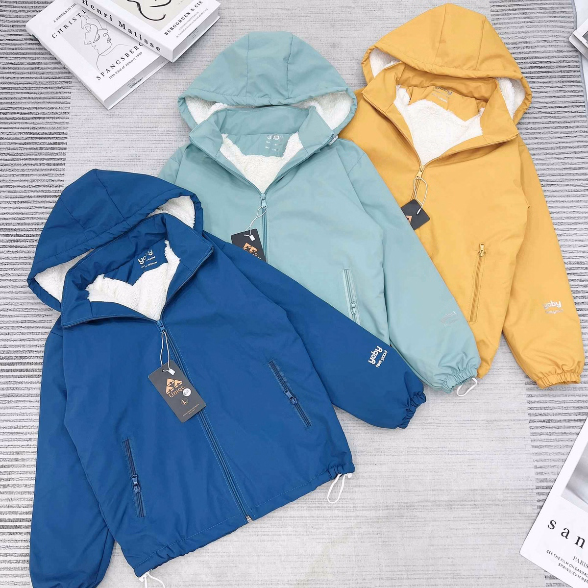 Áo Gió Chống Nước Lót Lông Kem Mềm Ấm Cho Bé - Chipxinhxk - Ảnh 2