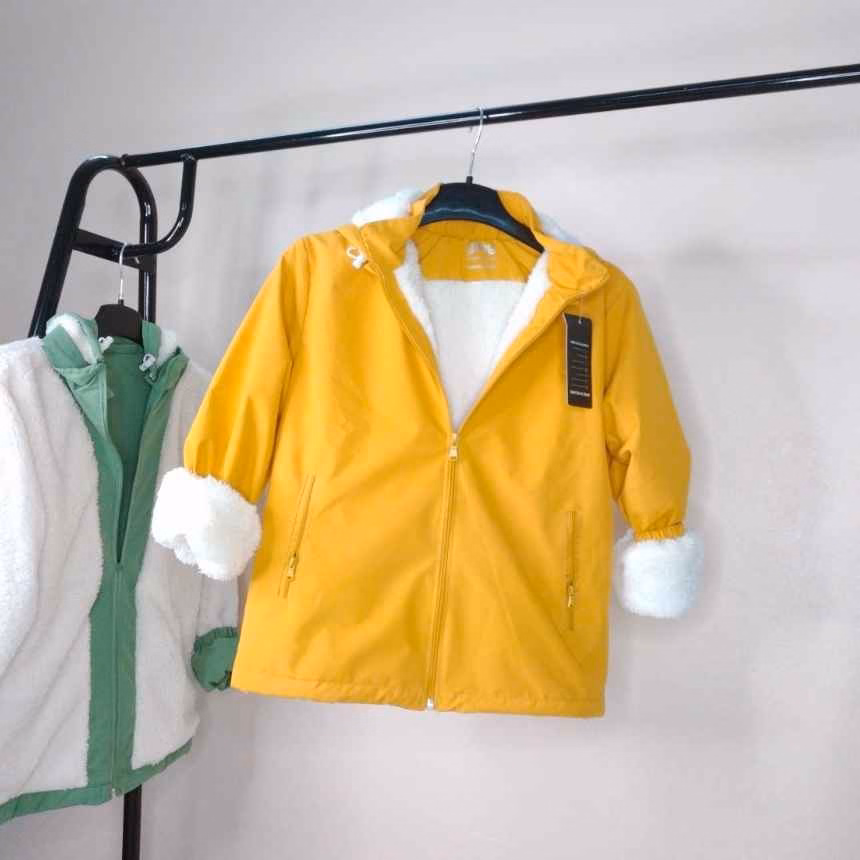 Áo Gió Chống Nước Lót Lông Kem Mềm Ấm Cho Bé - Chipxinhxk - Ảnh 6
