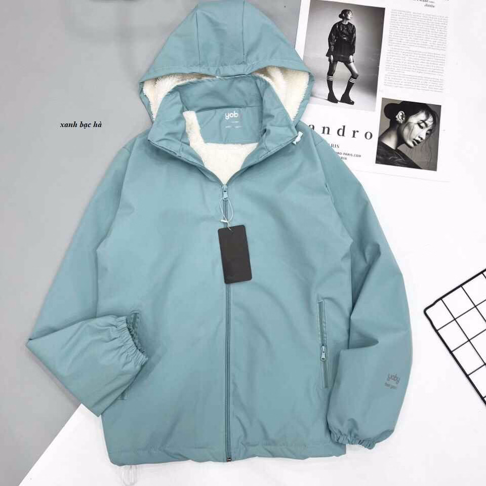 Áo Gió Nữ 2 Lớp Chống Nước Bên Trong Lót Lông Màu Kem - Chipxinhxk - Ảnh 10