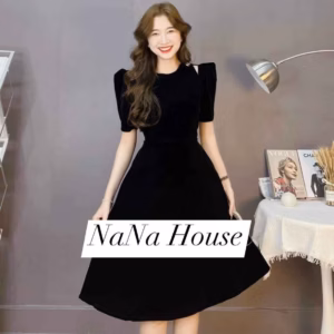 Đầm Nhung Cứng Form Xòe S44- Nana House
