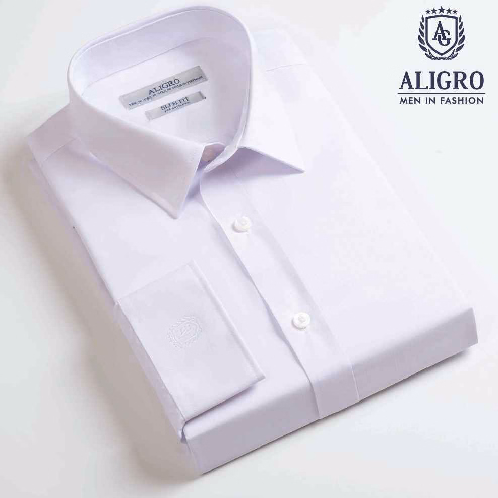 Áo Sơ Mi Slimfit Dài Tay Trắng Trơn - Aligro - Ảnh 7